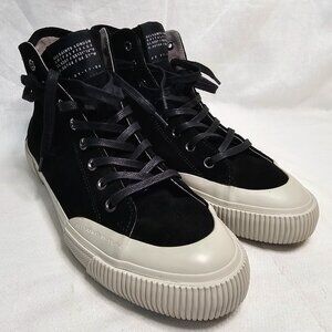 All Saints Dumont Suede High Top Sneaker Shoes Black Men's Size EU 41- US 8